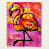 Gepersonaliseerde Planner Abstract Flamingo Art (Voorkant)