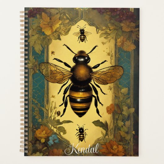 Gepersonaliseerde planner bijenhouder cadeau honin (Voorkant)
