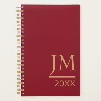 Gepersonaliseerde planner met een donkerrood Hoesj