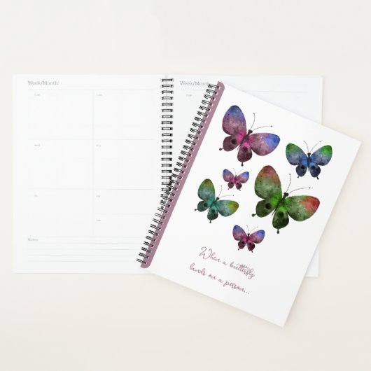 Gepersonaliseerde planner - vlinders. (Display)