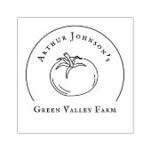 Gepersonaliseerde plantaardige Boerderij rubberen Rubberstempel (Afrduk)