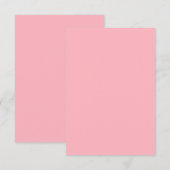 Gepersonaliseerde platte dank u kaart-licht roze k bedankkaart (Voorkant / Achterkant)