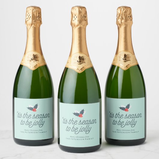 Gepersonaliseerde ploegen sparkling wijnetiket (Flessen)