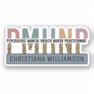 Gepersonaliseerde PMHNP Psychiatrische Geestelijke Sticker
