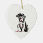 Gepersonaliseerde Pointer Puppy Keramisch Ornament (Rechts)