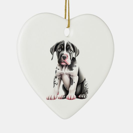 Gepersonaliseerde Pointer Puppy Keramisch Ornament (Rechts)