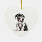 Gepersonaliseerde Pointer Puppy Keramisch Ornament (Voorkant)