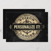 Gepersonaliseerde Poison  Style Label Uitnodiging (Voorkant / Achterkant)