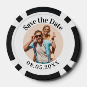 Gepersonaliseerde Poker Chip Save the Dates (Achterkant)