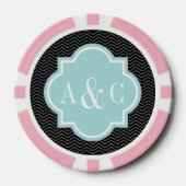 Gepersonaliseerde poker chips voor Vegas bruiloft (Voorkant)