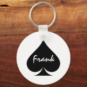 Gepersonaliseerde poker sleutelhanger met ruimte v (Voorkant)