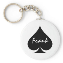 Gepersonaliseerde poker sleutelhanger met ruimte v
