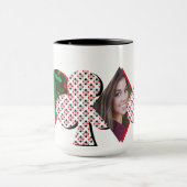 Gepersonaliseerde pokerzijde foto-collage mok (Midden)