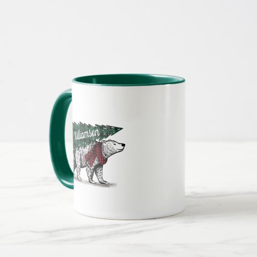 Gepersonaliseerde  Polar Beer Tree Levering Mok (Voorkant links)