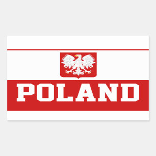 Gepersonaliseerde Polen Poolse vlag Wapen Rechthoekige Sticker