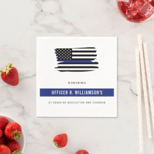 Gepersonaliseerde Politie Pensioen Viering Servet