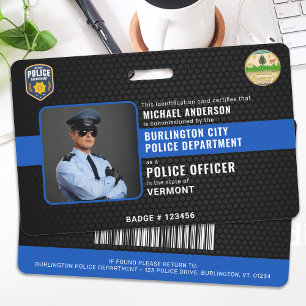 Gepersonaliseerde politieagent ID wetshandhaving Badge