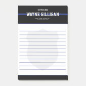 Gepersonaliseerde politieagent voor wetshandhaving post-it® notes (Voorkant)