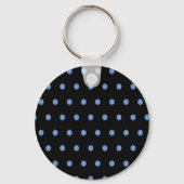 Gepersonaliseerde Polka Dot Sleutelhanger (Zwart & (Achterkant)