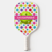 Gepersonaliseerde Polka Dots Laten we Pickleba hal Pickleball Paddle (Voorkant)