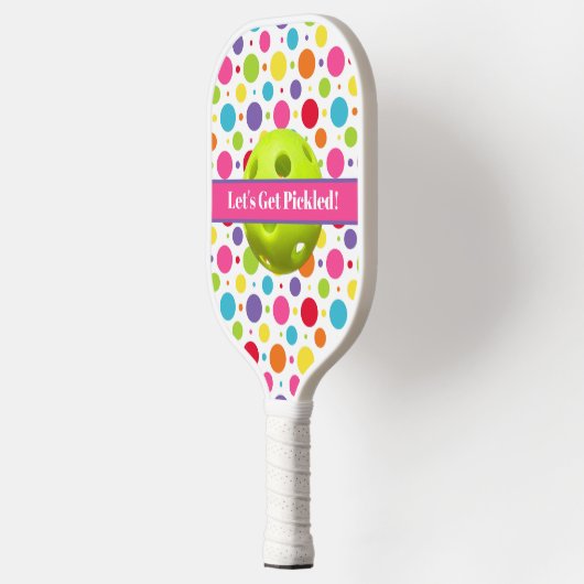 Gepersonaliseerde Polka Dots Laten we Pickleba hal Pickleball Paddle (Links)