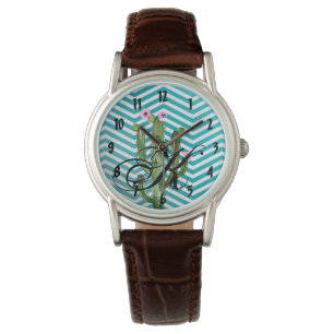 Gepersonaliseerde polshorloge Boho Cacti Cactus Su Horloge