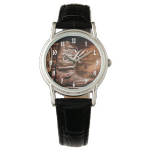 Gepersonaliseerde polshorloge cowboy laarzen schuu horloge