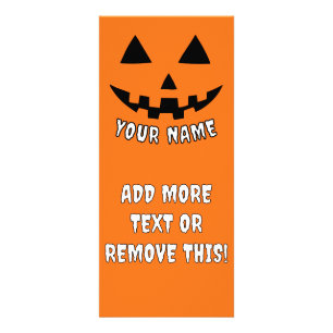 Gepersonaliseerde Pompoen Halloween Jouw naam & Te Reclamekaart