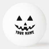 Gepersonaliseerde Pompoen Halloween Naam Zwart & W Pingpongballen (Voorkant)