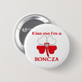 Gepersonaliseerde Poolse Kus Ik ben Boncza Ronde Button 5,7 Cm (Voorkant /achterkant)