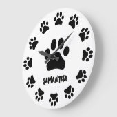 Gepersonaliseerde pootafdruk grote klok (Hoek)