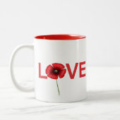 Gepersonaliseerde Poppy Flower Love Coffee Mok (Links)
