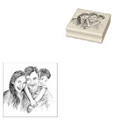 Gepersonaliseerde portretstempel 	rubberstempel (Gestempeld)