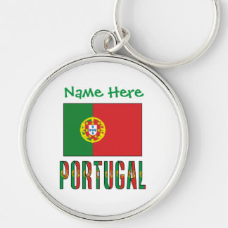 Gepersonaliseerde Portugese Vlag Erfgoed Sleutelhanger