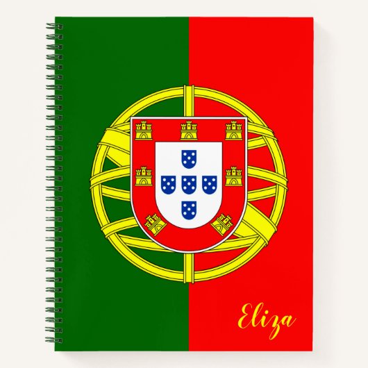 Gepersonaliseerde Portugese vlag Notitieboek (Voorkant)