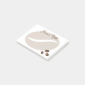 Gepersonaliseerde Post-it® notes met koffiebonen g (Schuin)