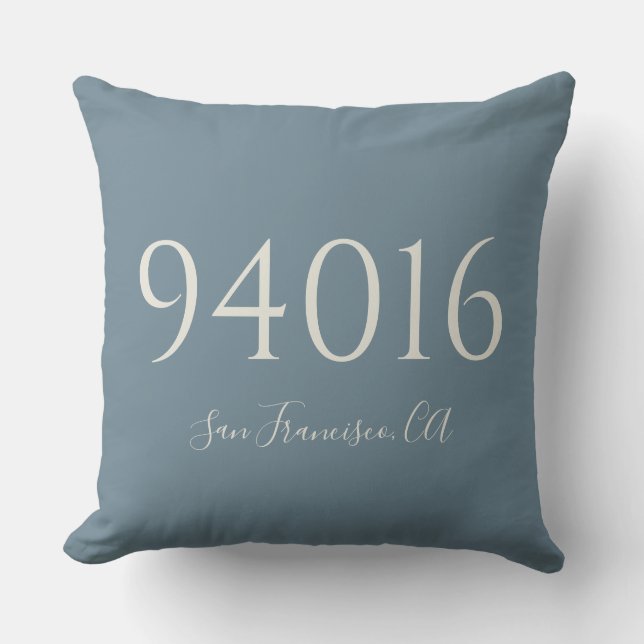 Gepersonaliseerde postcode en Town New House Gift Kussen (Voorkant)