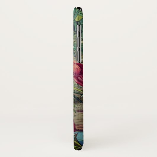 Gepersonaliseerde prachtige roze flamingo Mural Case-Mate iPhone Case (Achterkant/links)