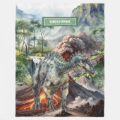 Gepersonaliseerde Prehistorische Dinosaurus Deken  (Voorkant)