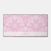 Gepersonaliseerde Preppy in roze Mandala Art Deco Bureaumat (Voorkant)