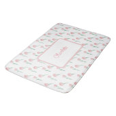 Gepersonaliseerde  Preppy Peony Placemat Badmat (Gekanteld)