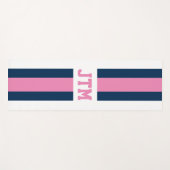 Gepersonaliseerde Preppy Yoga Mat Monogram Strepen (Voorkant (horizontaal))
