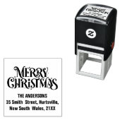 Gepersonaliseerde pretkerst zelfinktende stempel (In situ)