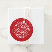 Gepersonaliseerde Prettige Feestdagen Sneeuwvlokke Bedankjes Labels (In situ)