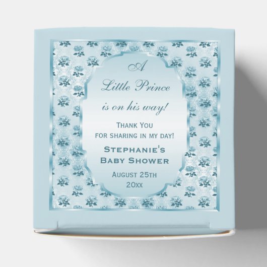 Gepersonaliseerde  Prince Baby Rozen Dank u Bedankdoosjes (Bovenkant)