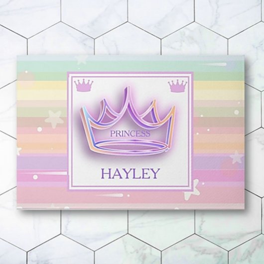 Gepersonaliseerde Prinses Crown gebied tapijt Deurmat