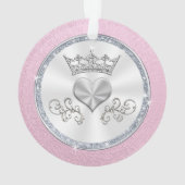 Gepersonaliseerde prinses kerstversiering, Tiara Ornament (achterkant)