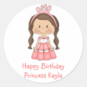 Gepersonaliseerde Prinses lolly etiketten stickers
