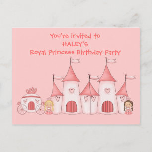Gepersonaliseerde Prinses verjaardagsfeestje uitno Uitnodiging Briefkaart