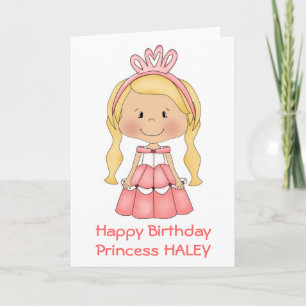 Gepersonaliseerde Prinses Verjaardagskaart Kaart